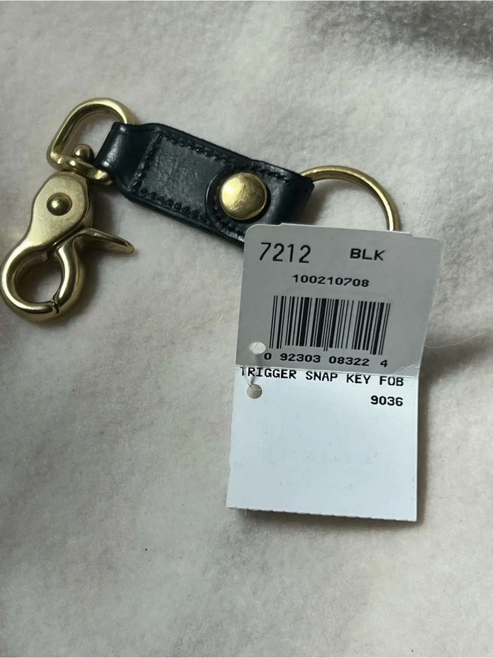Vintage Coach Leather Trigger Snap Valet Key Fob (style #7212)